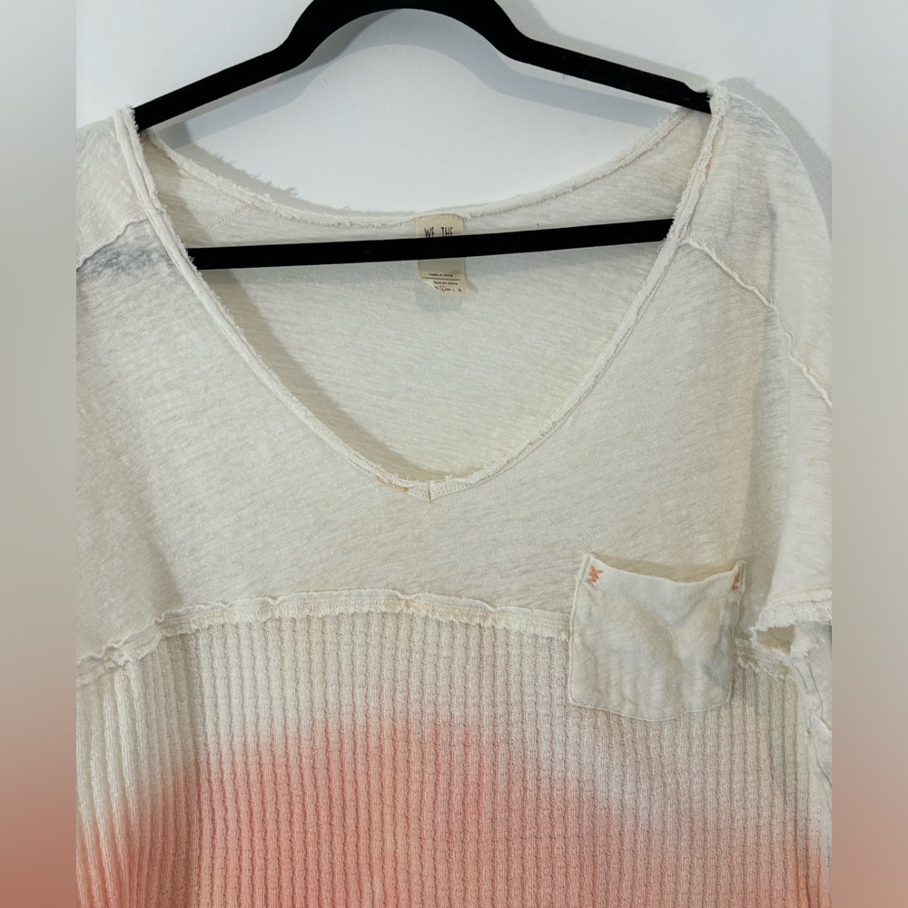 We the Free Size Small Oversized Cropped Ombré Short Sleeve Shirt Tshirt Casual - Picture 8 of 10